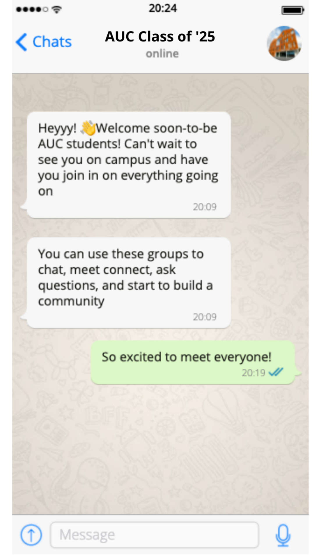 Connect with current and other incoming students