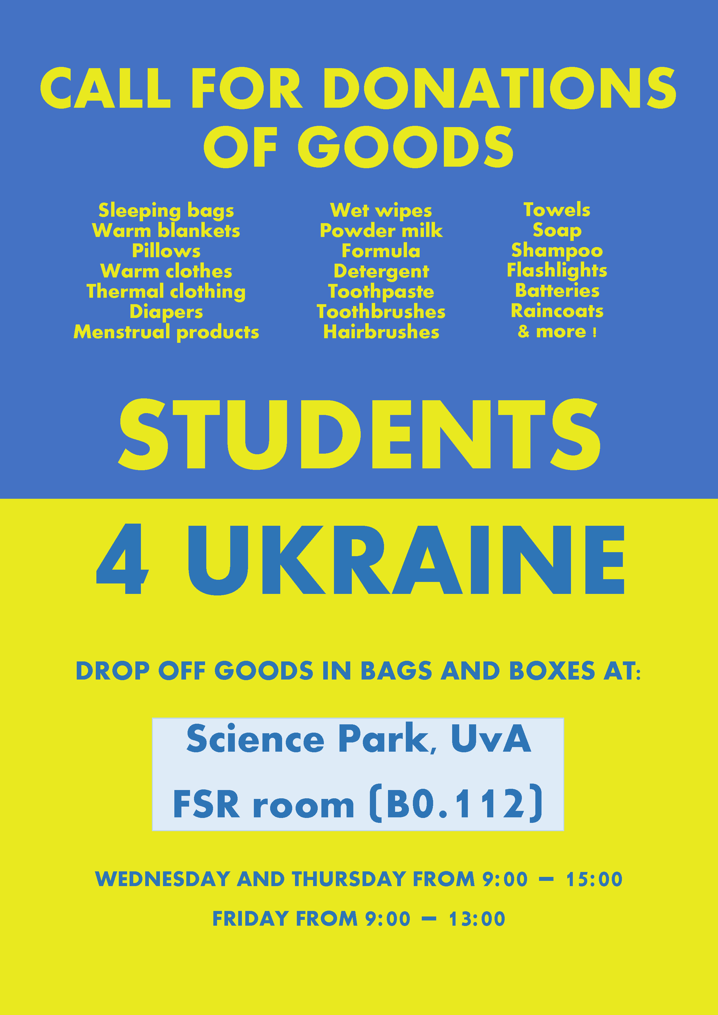 AUC's Student Council teams up with Students for Ukraine to collect donations