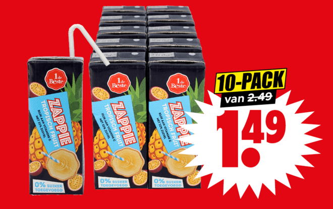 Zappie Tropisch fruit 0% suiker