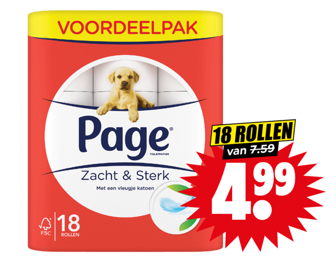 Page toiletpapier Zacht & Sterk