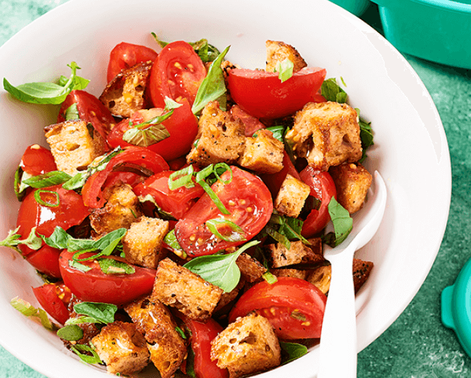 Tomatensalade met brood