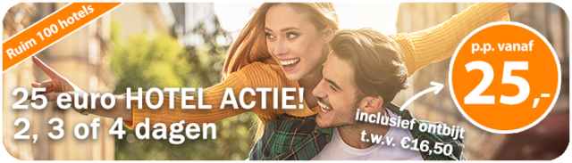 25 euro hotel actie