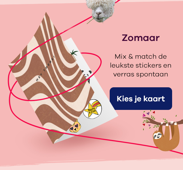 Mix en match de leukste stickers voor zomaar een kaartje