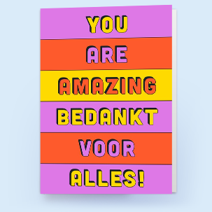 bedankkaart you are amazing