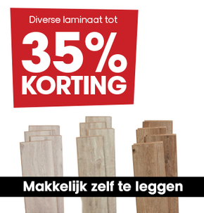 Diverse laminaat tot 35% KORTING