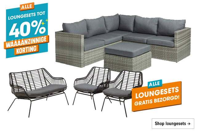 Alle loungesets tot 40% korting