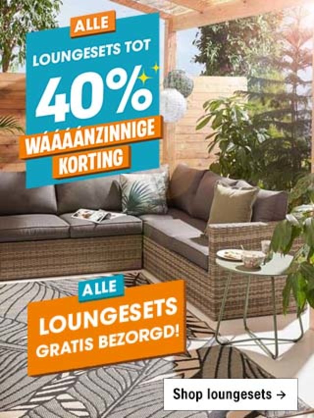 Alle loungesets tot 40% korting