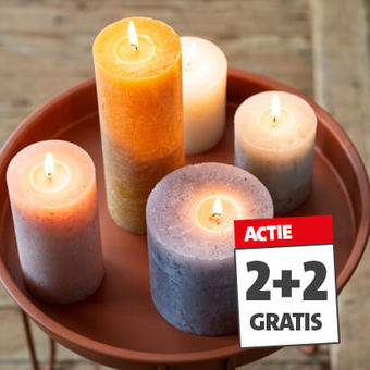 Nu 2+2 gratis op alle Everydays stompkaarsen