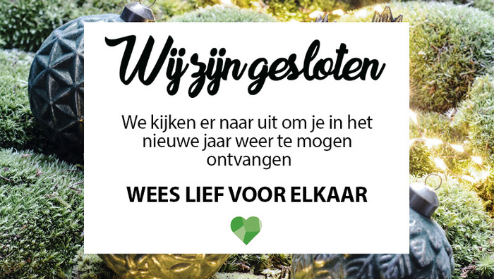 Wij zijn gesloten