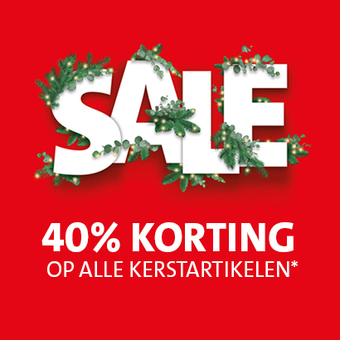 Profiteer nog tot zondag 5 januari op 40% korting op bijna alle kerstartikelen