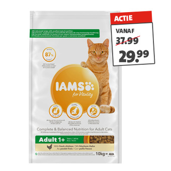 Iams kattenvoeding Inhoud 10 kilo, alle varianten Vanaf 37.99 voor 29.99