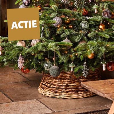 Kerstboommand. Abaca, naturel, ∅ 60 cm, hoogte 26 cm. Van 29.99 voor 19.99