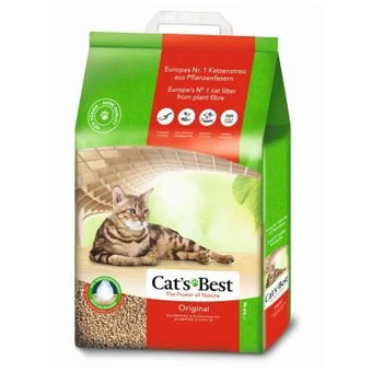 Cat's Best kattenbakvulling Original 20 L. Per zak 17.49. Nu 2 zakken voor 24.99