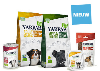 Yarrah hondenvoeding en snacks. Nu 20% korting