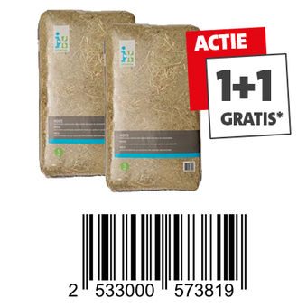 1+1 GRATIS op een zak Intratuin hooi en stro 5 kg