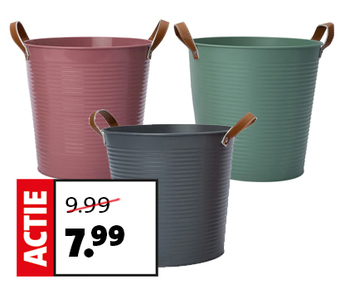 Zinken pot. Diverse kleuren, 26x 26, 26, Van 9.99 voor 7.99