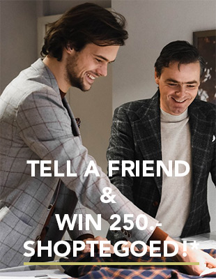 Tell a friend & win 250.- shoptegoed