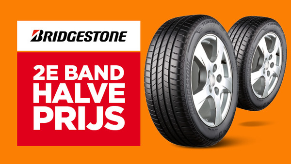Bridgestone: 2e band halve prijs