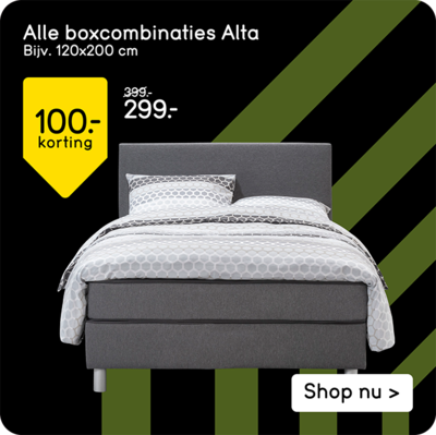 Alle boxcombinaties Alta 100,- korting