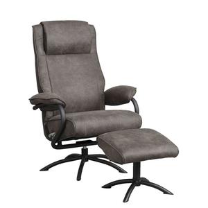 Relaxfauteuil Vincent incl. hocker - antraciet