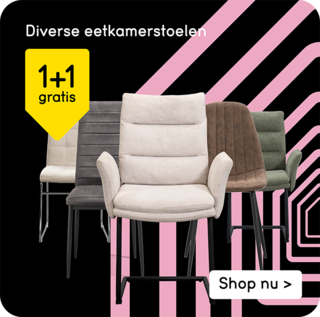 Diverse eetkamerstoelen 1+1 gratis