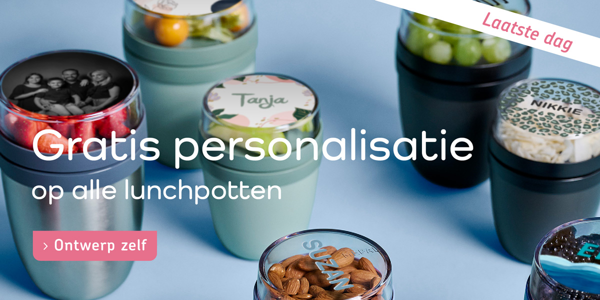 Laatste dag! Gratis personalisatie op jouw lunchpot 