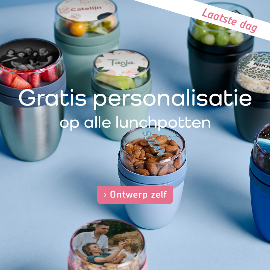 Laatste dag! Gratis personalisatie op jouw lunchpot 