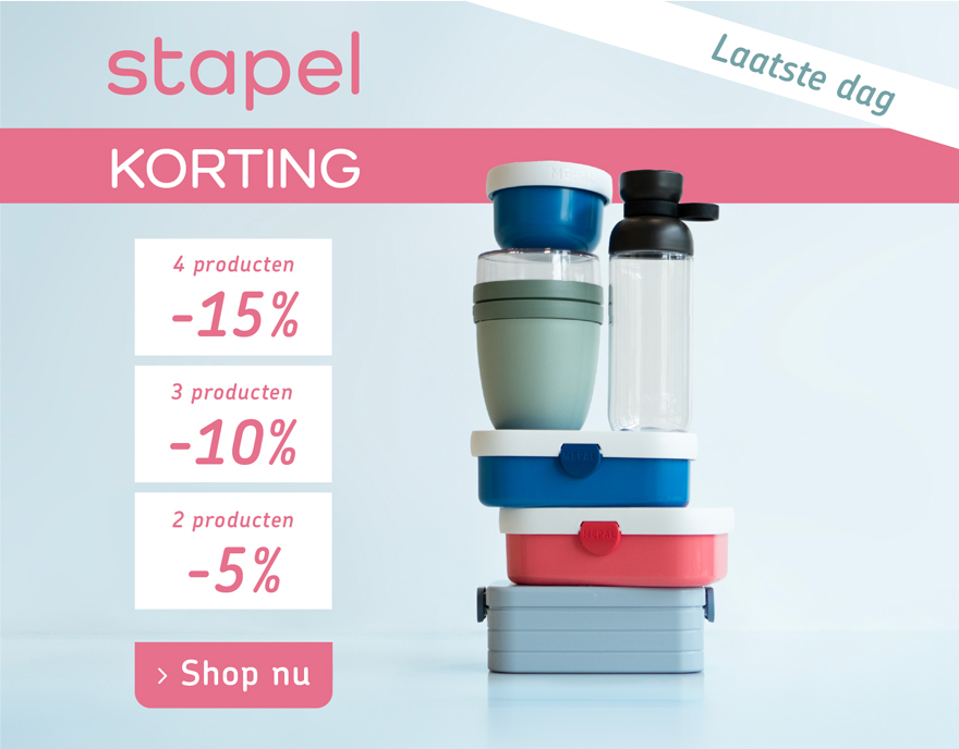 Alleen vandaag nog tot 15% stapelkorting op kinder- en lunchproducten